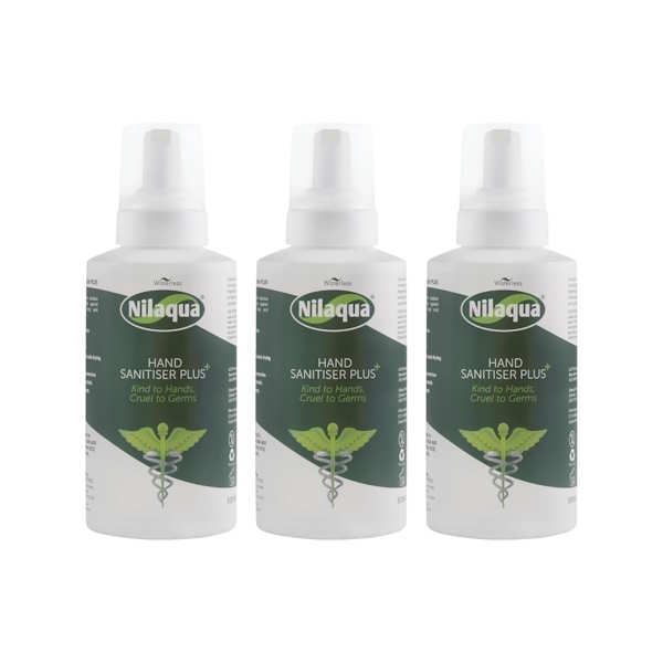 Nilaqua alcohol-free foaming hand sanitiser 500ml 3 pack - British product