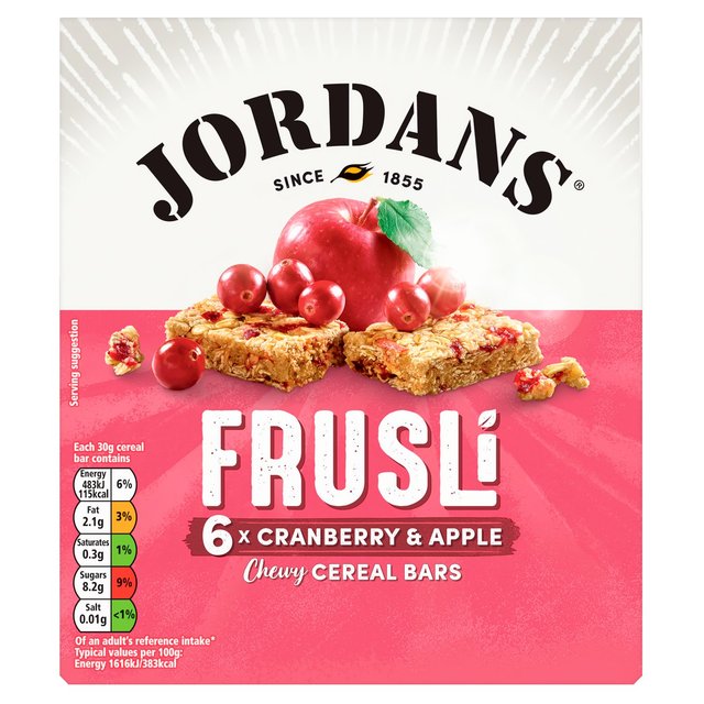 Jordans Cranberry & Apple Frusli Cereal Bars   6 x 30g GOODS M&S   