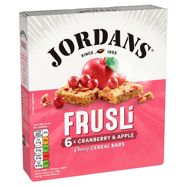 Jordans Cranberry & Apple Frusli Cereal Bars   6 x 30g GOODS M&S   