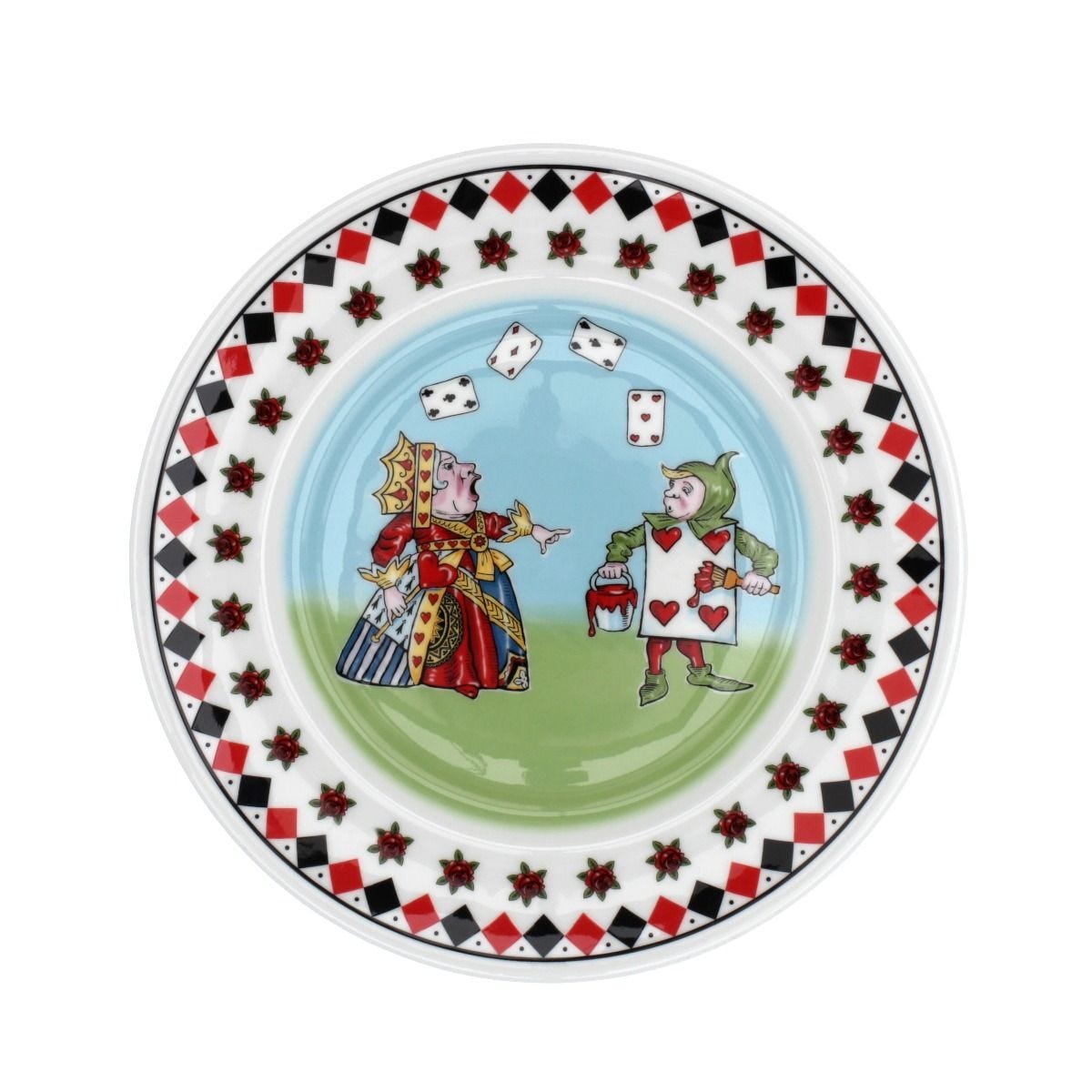 Halcyon Days Alice in Wonderland Queen of Hearts plate - British product