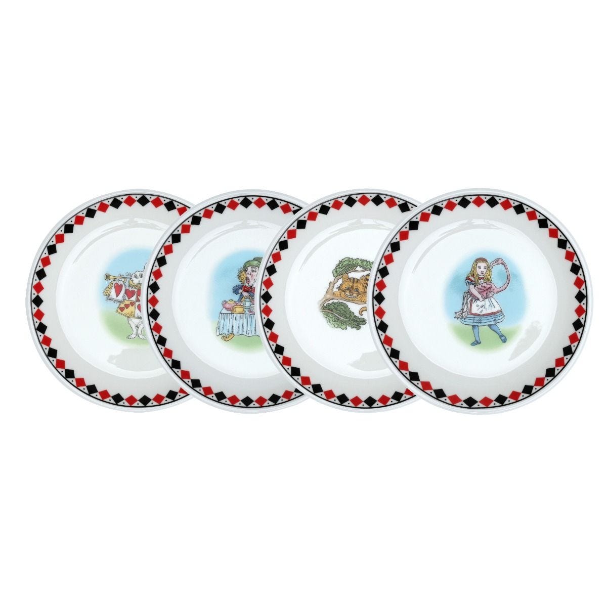 Halcyon Days Alice in Wonderland coasters set of 4, UK version