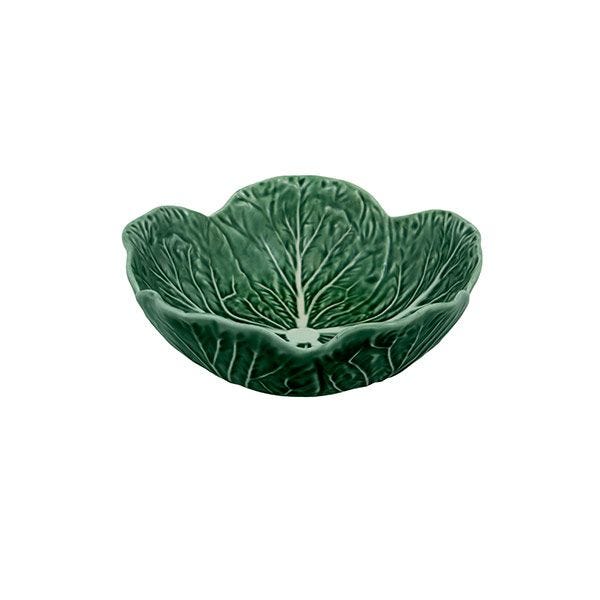 Bordallo Pinheiro small cabbage bowl, hand-glazed earthenware (British brand)