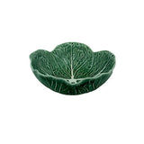 Bordallo Pinheiro small cabbage bowl, hand-glazed earthenware (British brand)