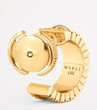 MARLI New York mini yellow gold diamond hoop earrings (British brand)