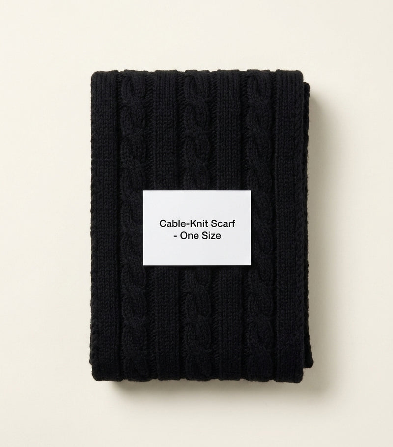 Prada cashmere cable-knit scarf, UK version