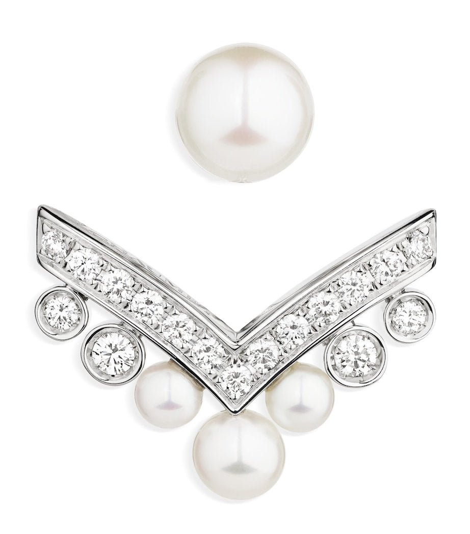 Chaumet white gold Joséphine earring with pearl and diamond - British product
