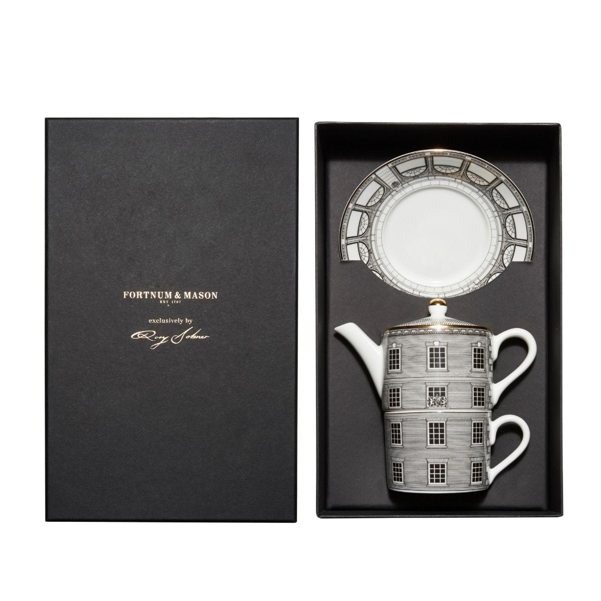 Fortnum's Building Tea for One teapot, fine bone china, UK version