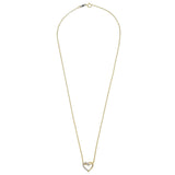 Revere gold plated heart pendant with cubic zirconias, imported from the UK