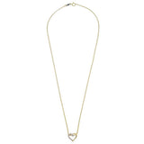 Revere gold plated heart pendant with cubic zirconias, imported from the UK