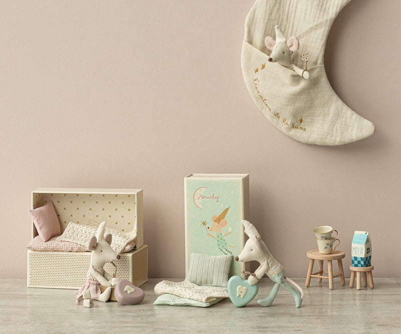 Maileg Tooth Fairy Mouse Little Sister 11cm, imported from the UK