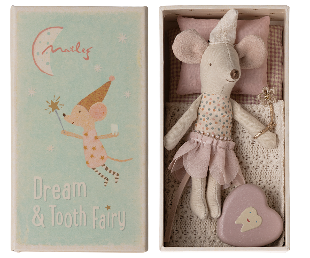 Maileg Tooth Fairy Mouse Little Sister 11cm, imported from the UK