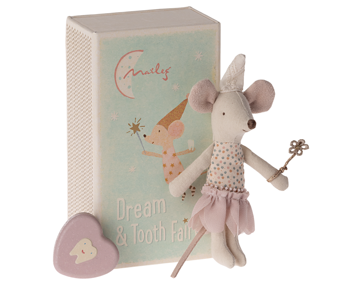 Maileg Tooth Fairy Mouse Little Sister 11cm, imported from the UK