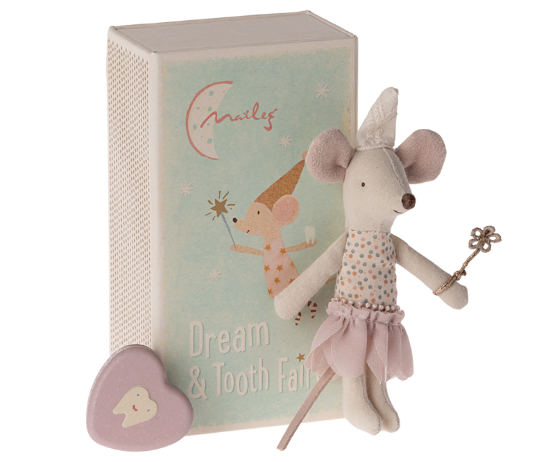 Maileg Tooth Fairy Mouse Little Sister 11cm, imported from the UK