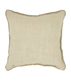 De Le Cuona linen-blend fringe bison cushion 55cm x 55cm - British product