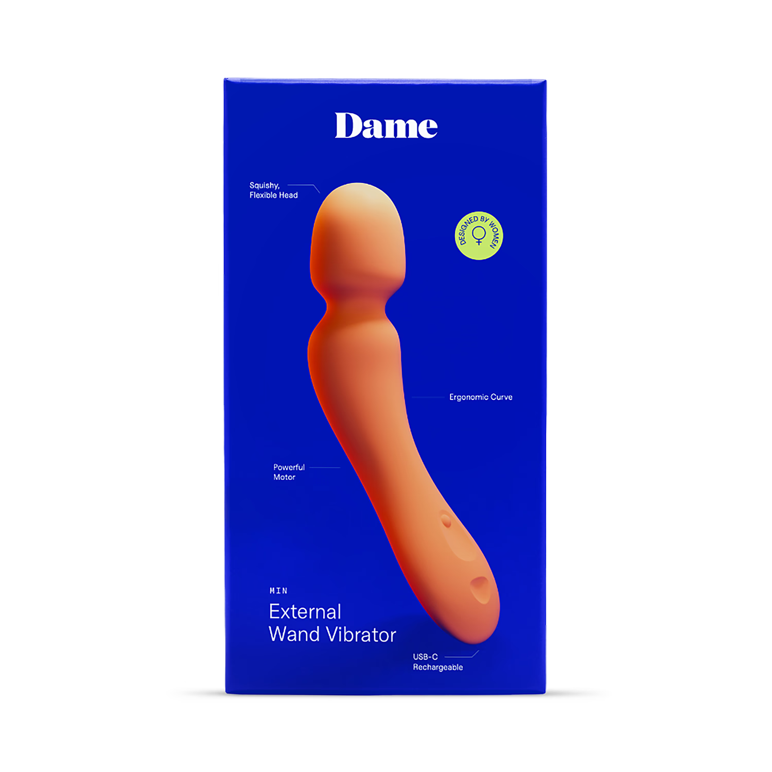 Dame Min clitoral wand vibrator, imported from the UK