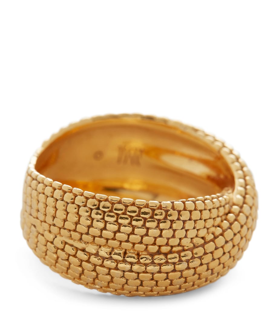 Monica Vinader gold vermeil crossover ring - British product