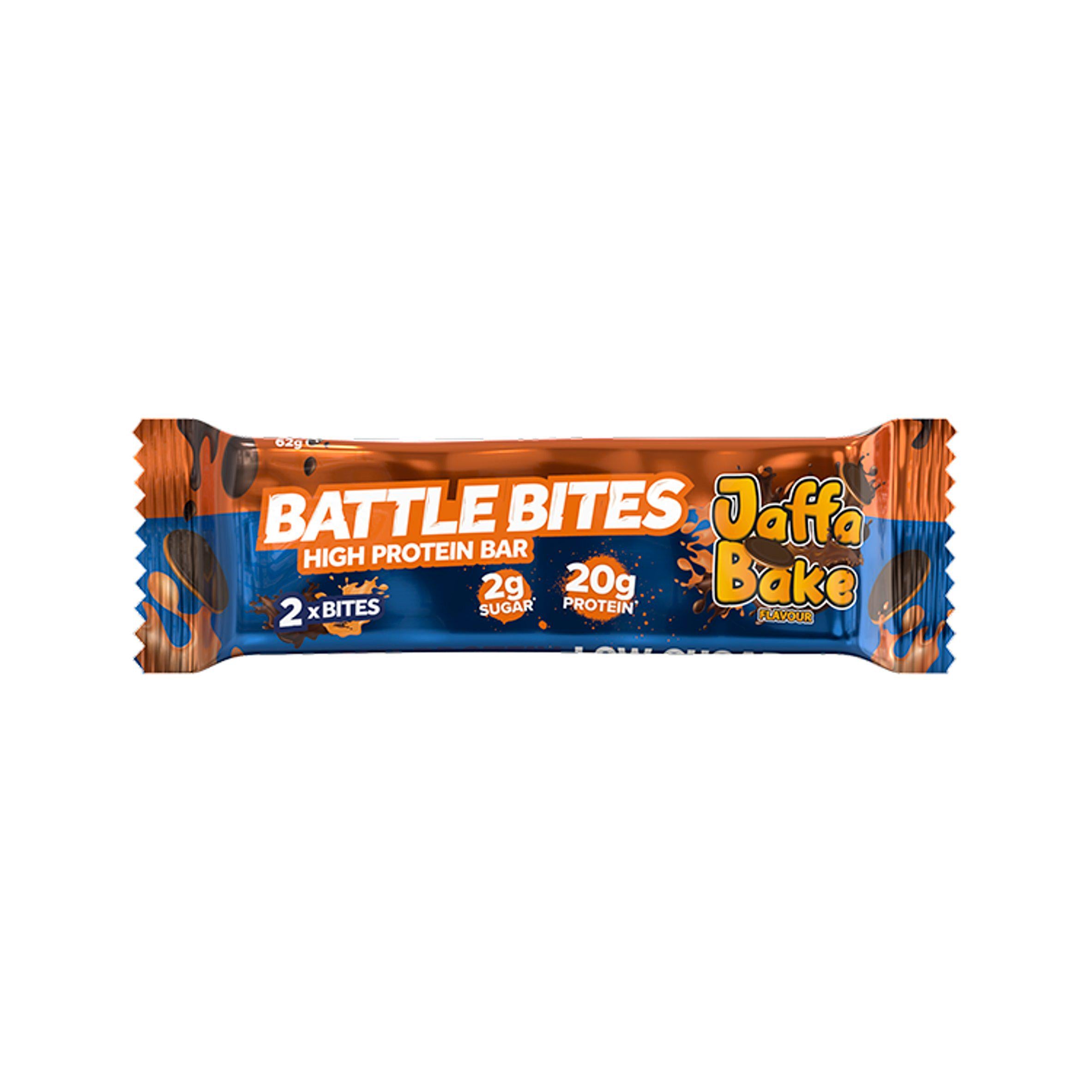 Battle Bites High Protein Bar Jaffa Bake Flavour 62g GOODS Sainsburys   