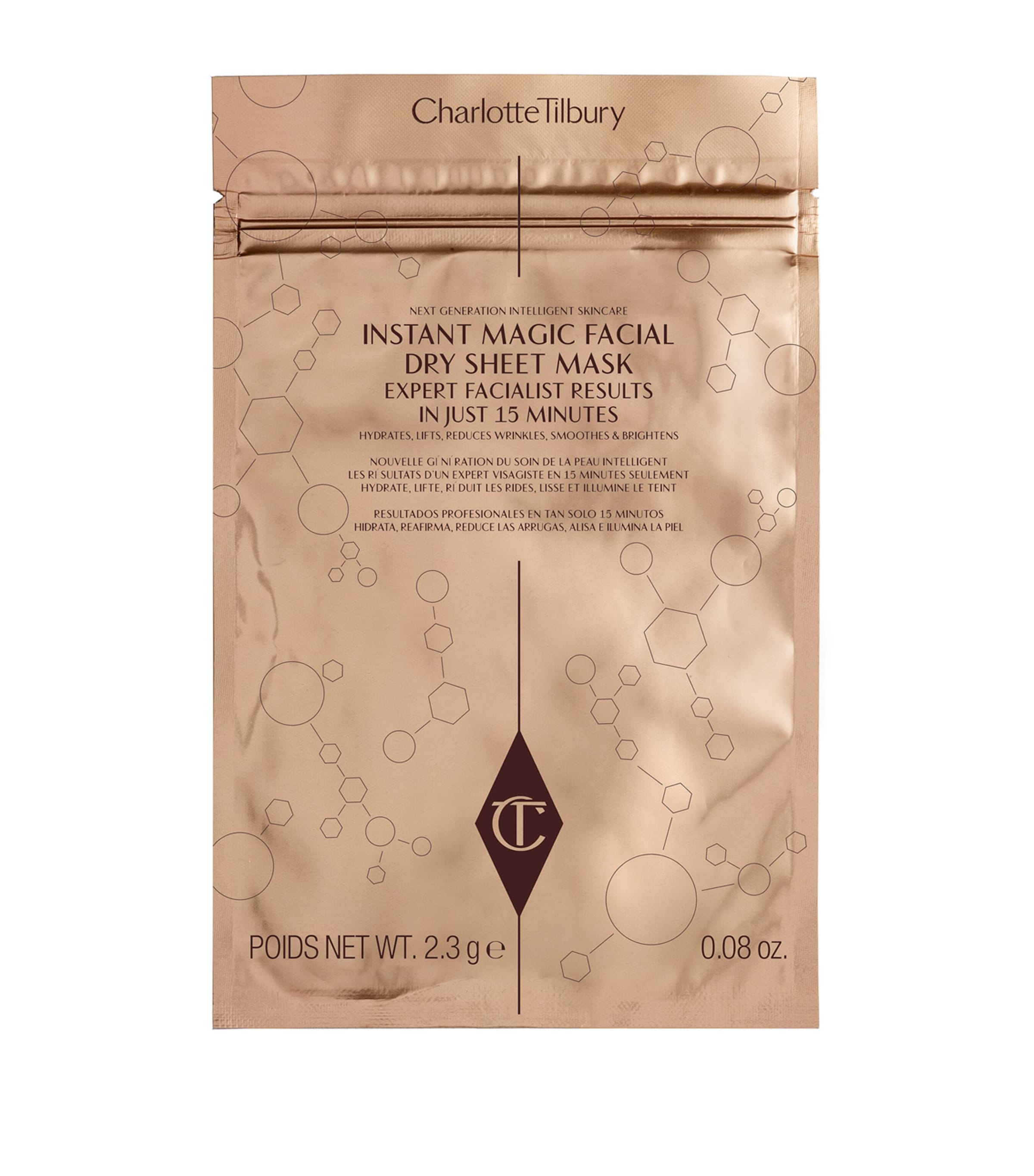 Charlotte Tilbury instant magic facial dry sheet mask 2.3g - British product