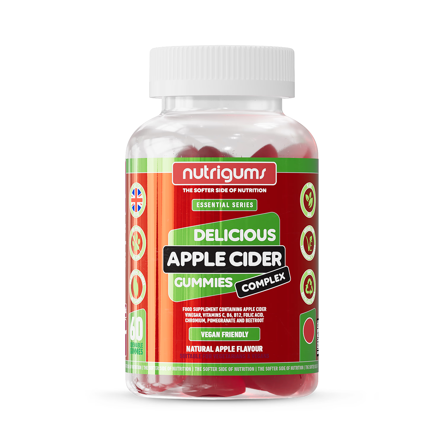 Nutrigums apple cider complex gummies 60 count (British brand)