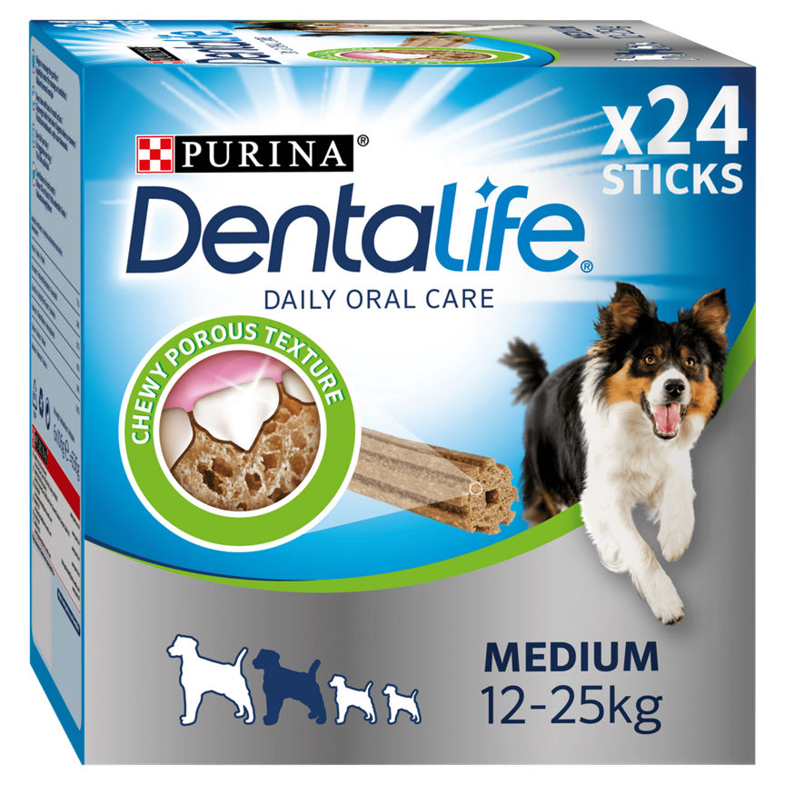 Dentalife Medium Dog Treat Dental Chew 24 Stick Dog Food & Accessories ASDA   