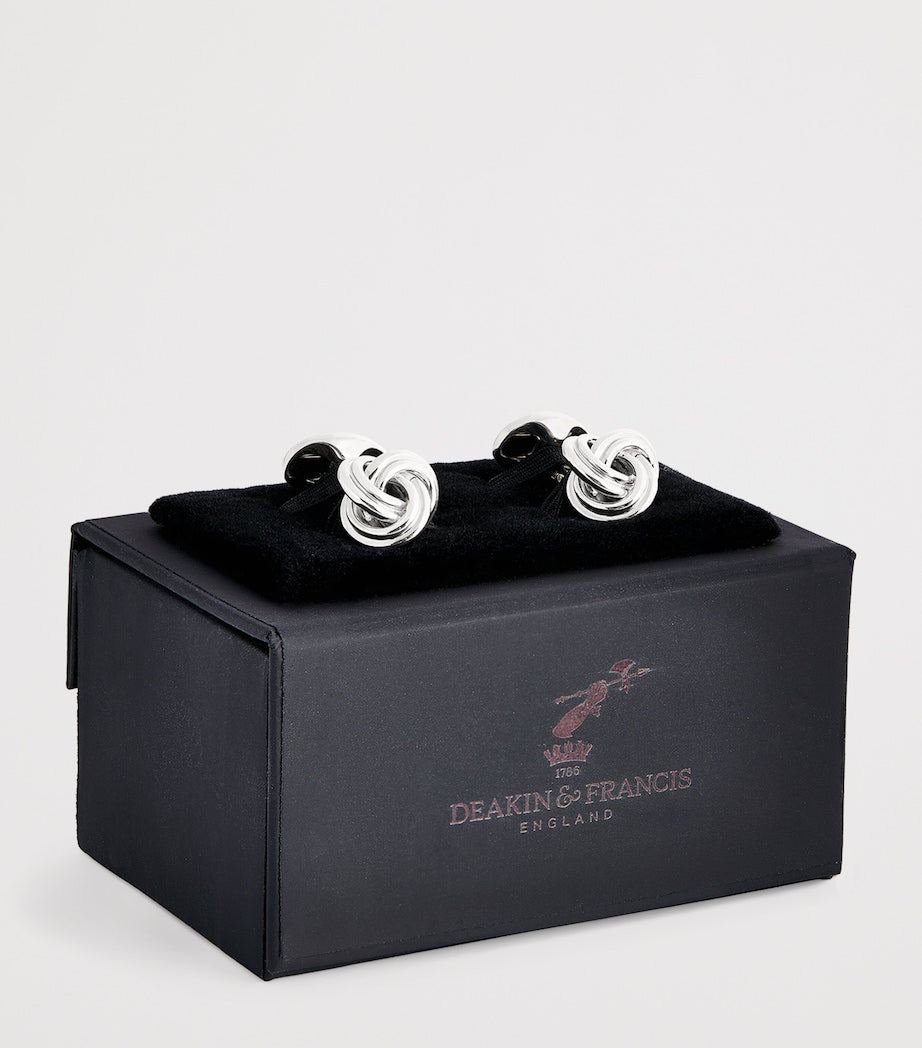 Deakin & Francis sterling silver knot cufflinks (British brand)
