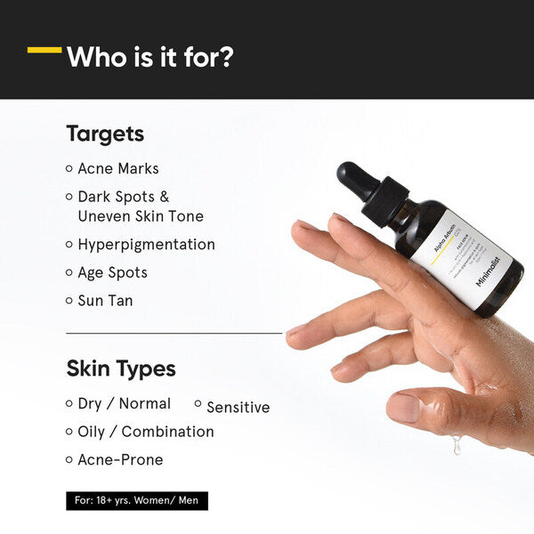 Minimalist Alpha Arbutin Serum Pigmentation treatment, imported from the UK