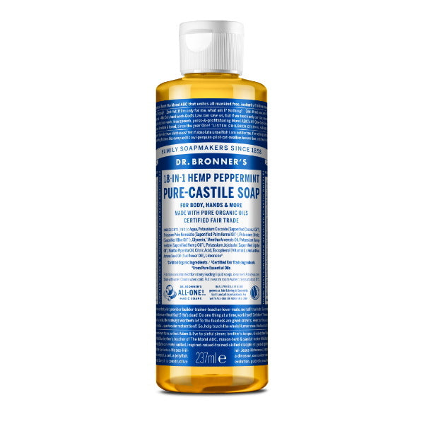 Dr Bronner Peppermint Castile Liquid Soap - 237ml GOODS Superdrug   