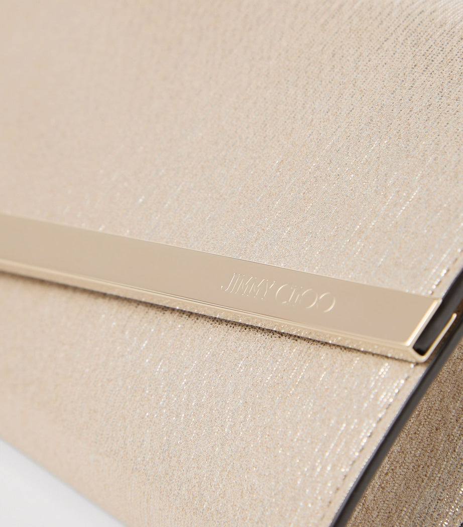 Jimmy Choo Emmie leather clutch bag, imported from the UK