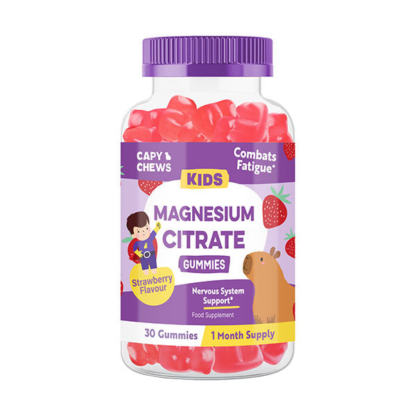 CapyChews Kids Magnesium Citrate Gummies - Strawberry Flavour