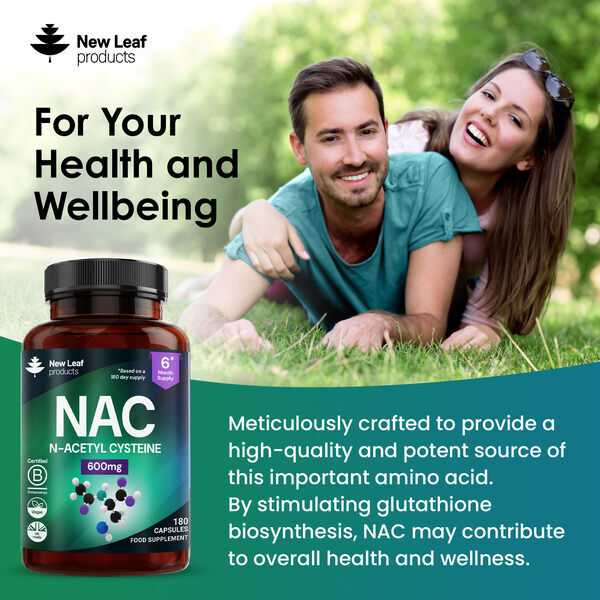 New Leaf NAC 600mg supplement (British brand)