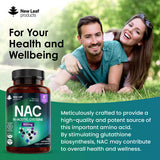 New Leaf NAC 600mg supplement (British brand)