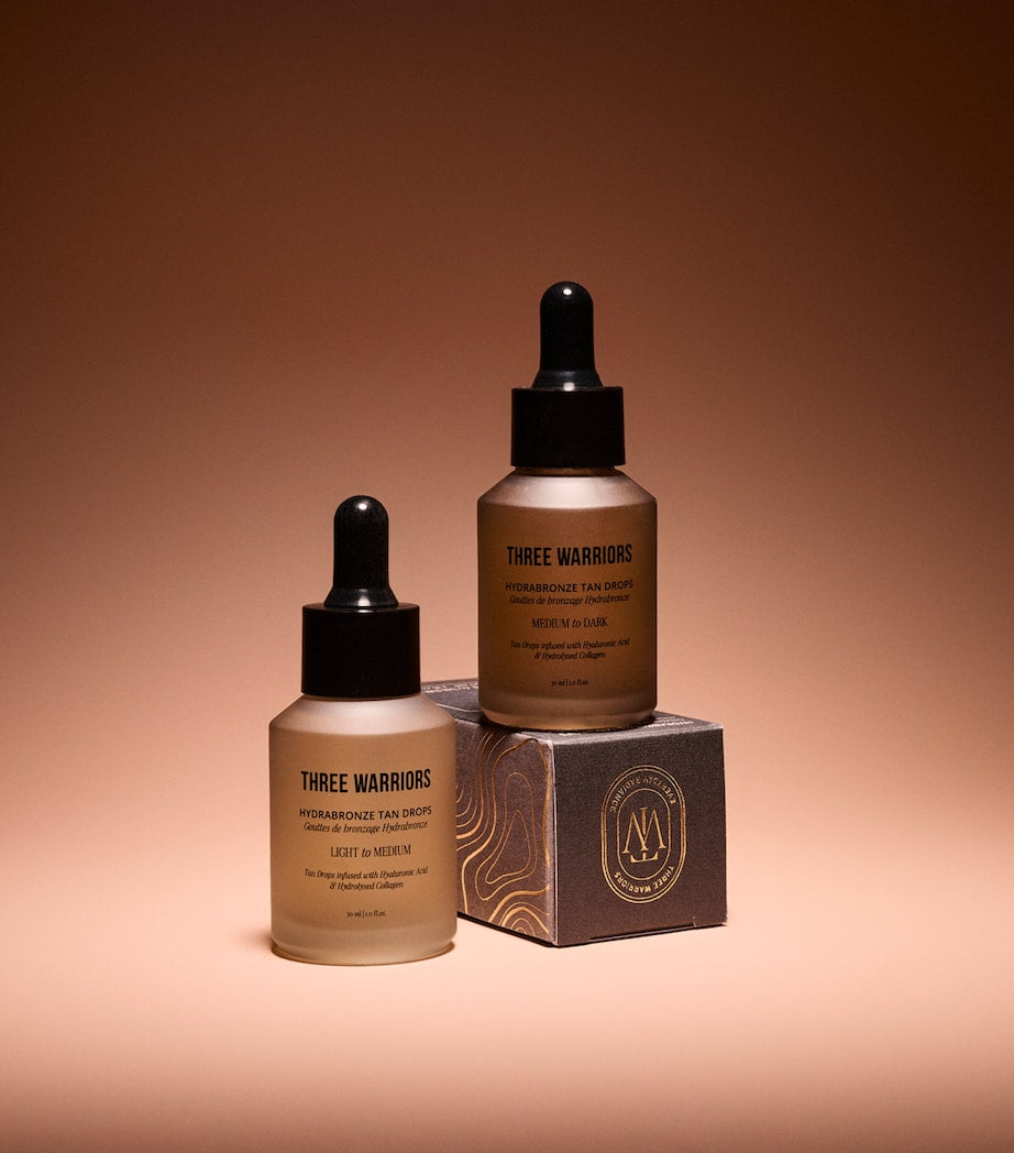 Three Warriors hydrating tan drops medium to dark 30ml (British brand)