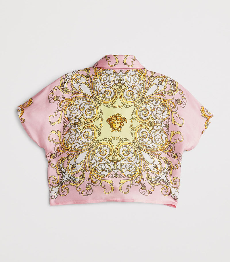 Versace Kids Silk Twill Barocco Shirt Dress 6-14 Years (British brand)