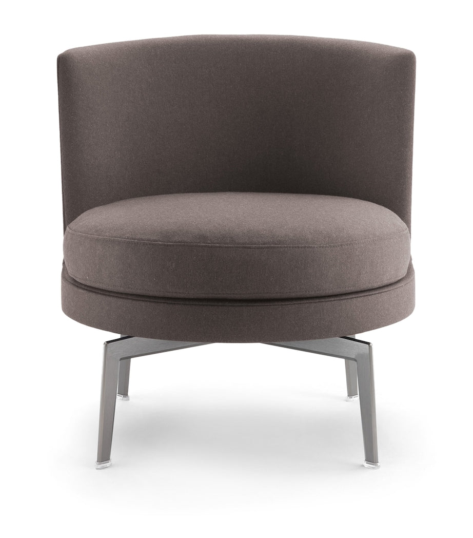 Flexform Feel Good swivelling armchair with down cushion, UK version