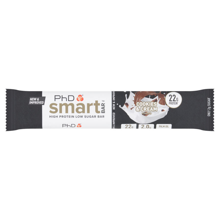 PhD Cookies and Cream Flavour Smart Bar 64g