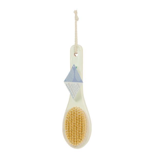 Bathtopia bamboo dual-sided foot brush with pumice stone (British brand)