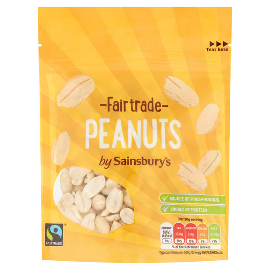 Sainsbury's Fairtrade Peanuts 100g Lunchbox snacking Sainsburys   