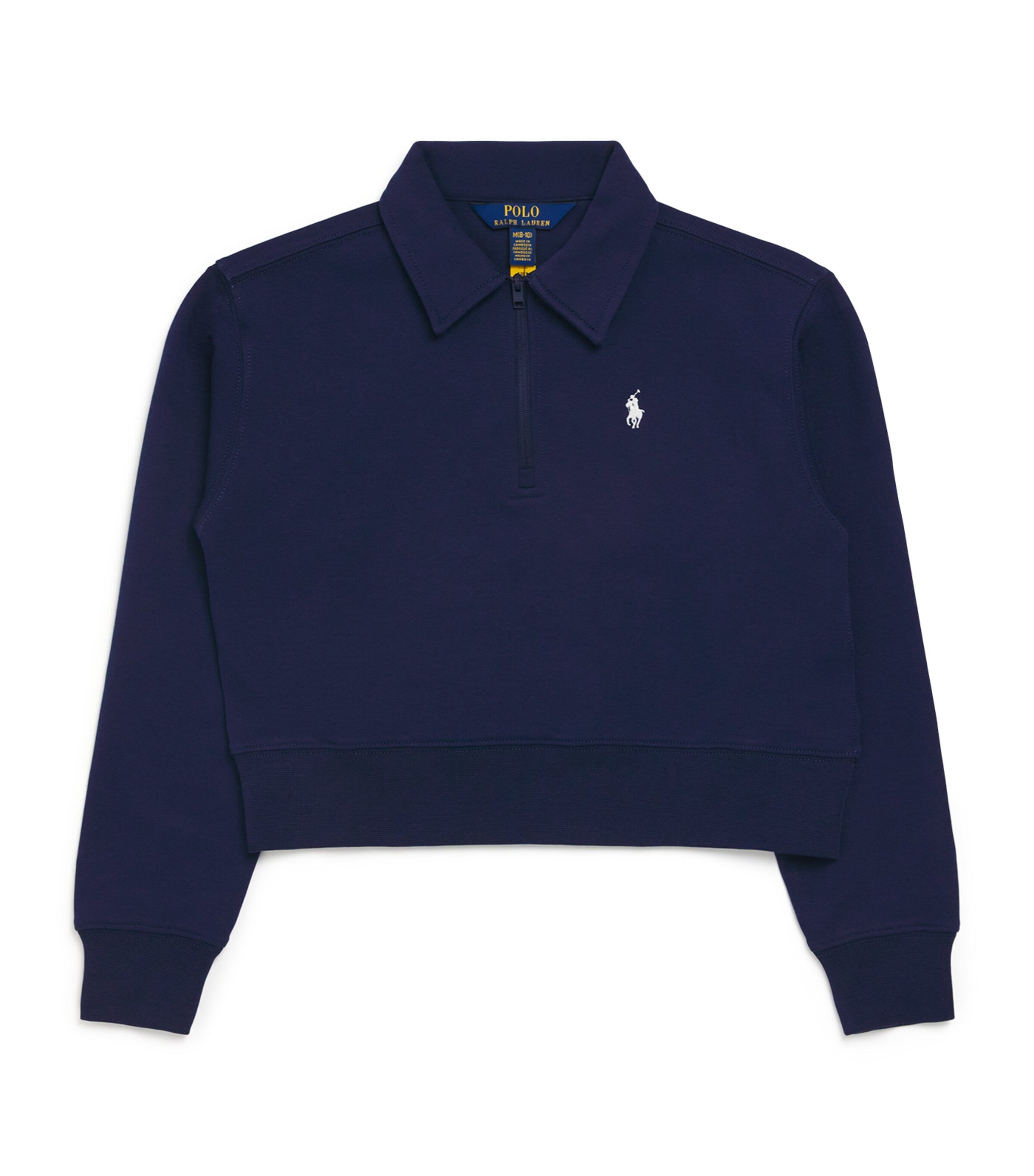 Ralph Lauren Kids Cotton-Blend Quarter-Zip Sweatshirt 6-14 Years, imported from the UK