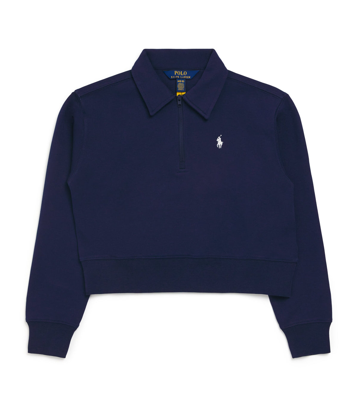 Ralph Lauren Kids Cotton-Blend Quarter-Zip Sweatshirt 6-14 Years, imported from the UK