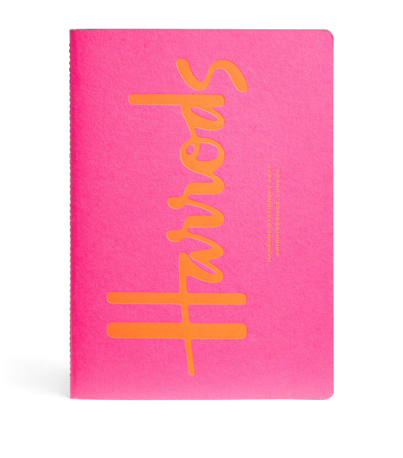 Harrods A5 notebook with magenta cover - British product