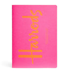 Harrods A5 notebook with magenta cover - British product