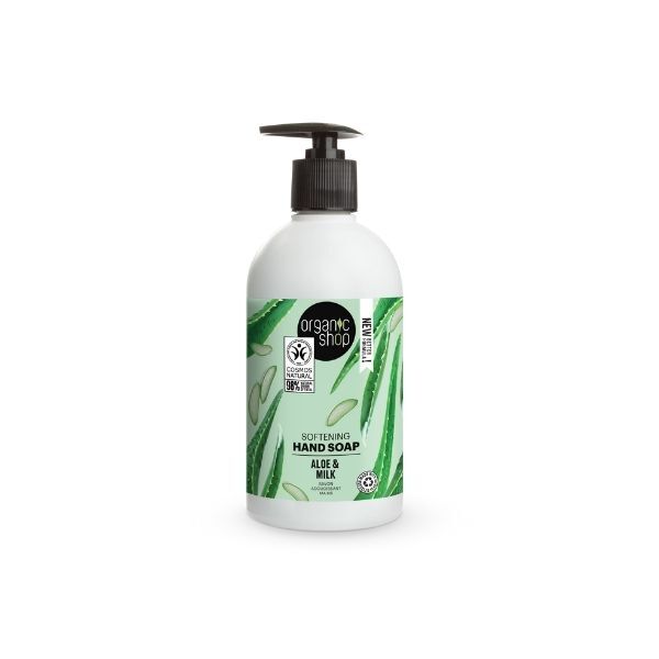 Organic Shop Softening Hand Soap Aloe & Milk 500ml