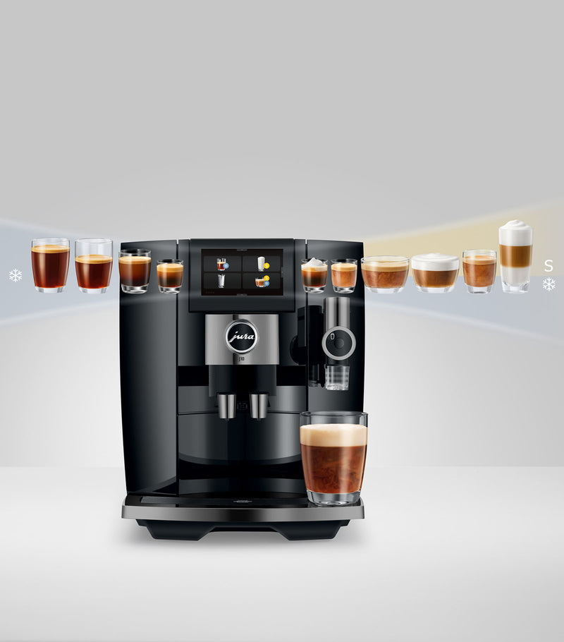 Jura J10 coffee machine with touchscreen, imported from the UK