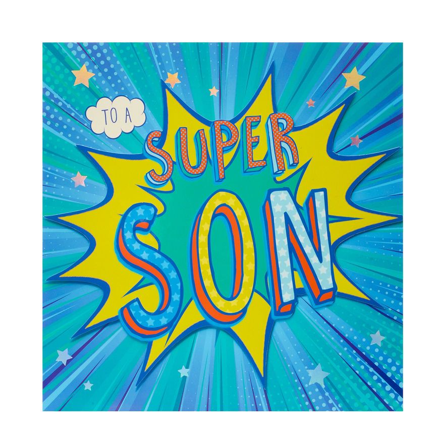 George Home Super Son Birthday Large Card