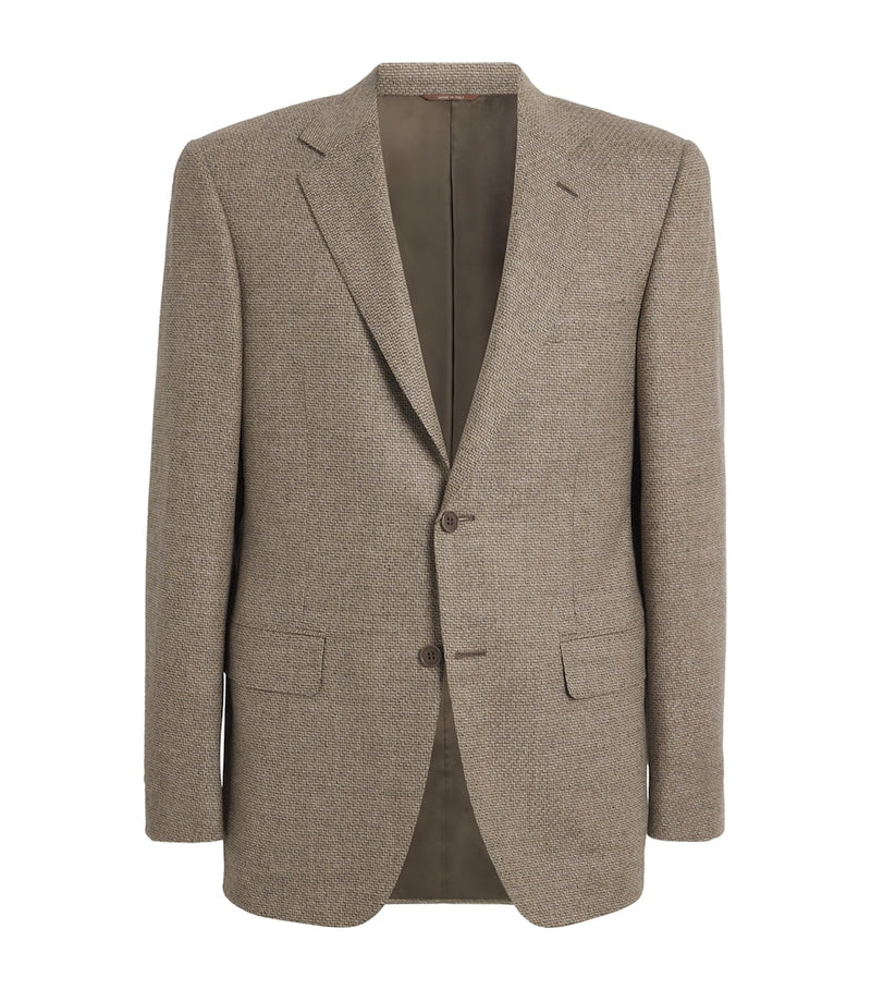Regular Fit Virgin Wool Overcoat with Notched Lapels
