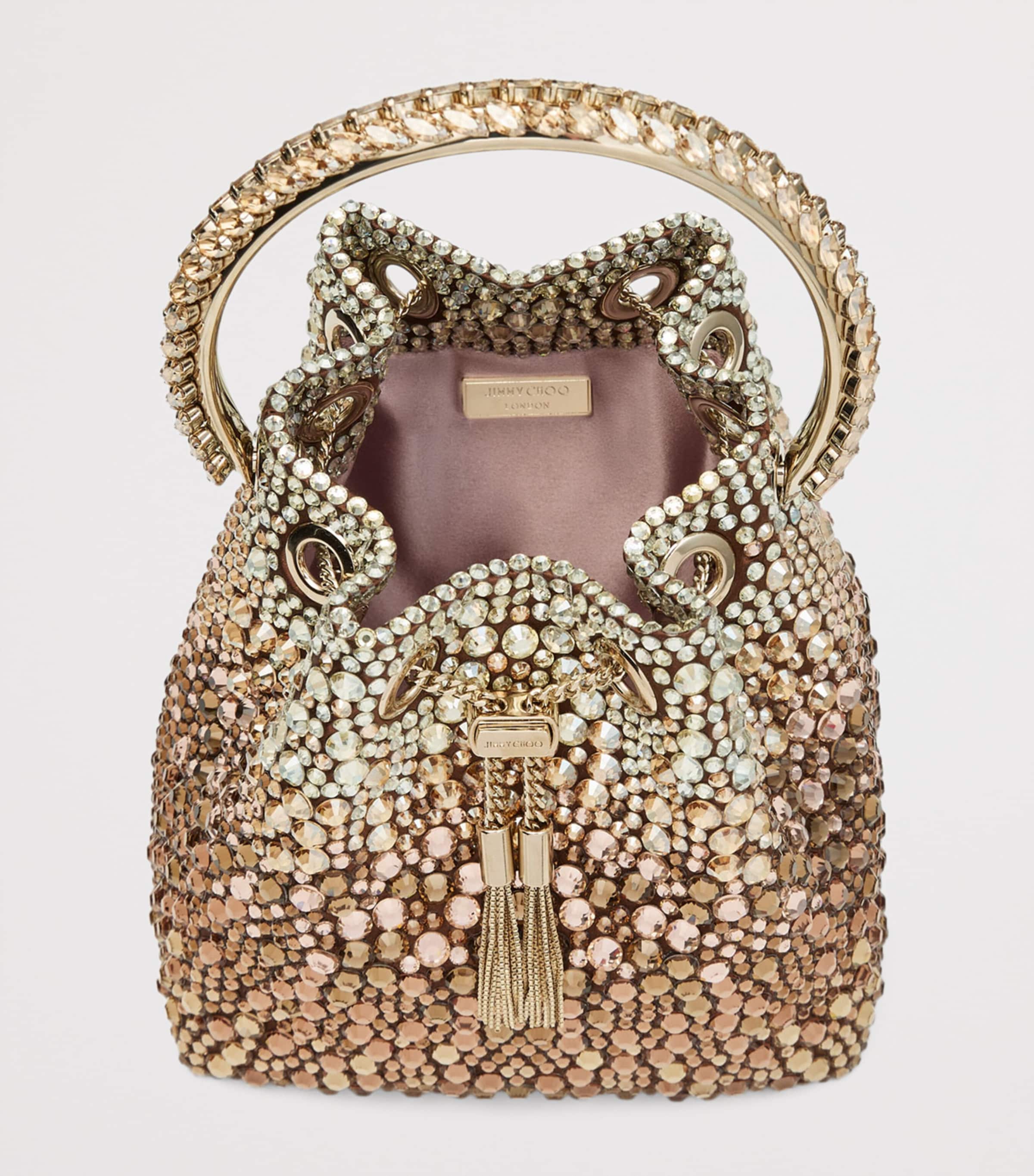 Jimmy Choo Bon Bon embellished top-handle bag, imported from the UK