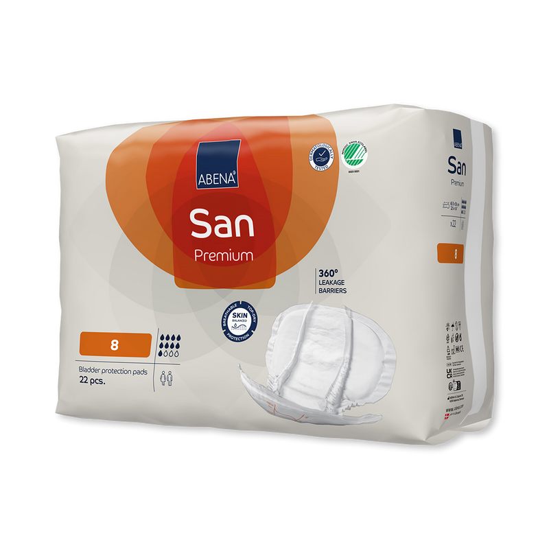 ABENA San Premium 8 incontinence pad 22 pack (British brand)