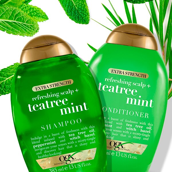 OGX Refreshing Scalp+ Teatree Mint Shampoo 385ml GOODS Superdrug   