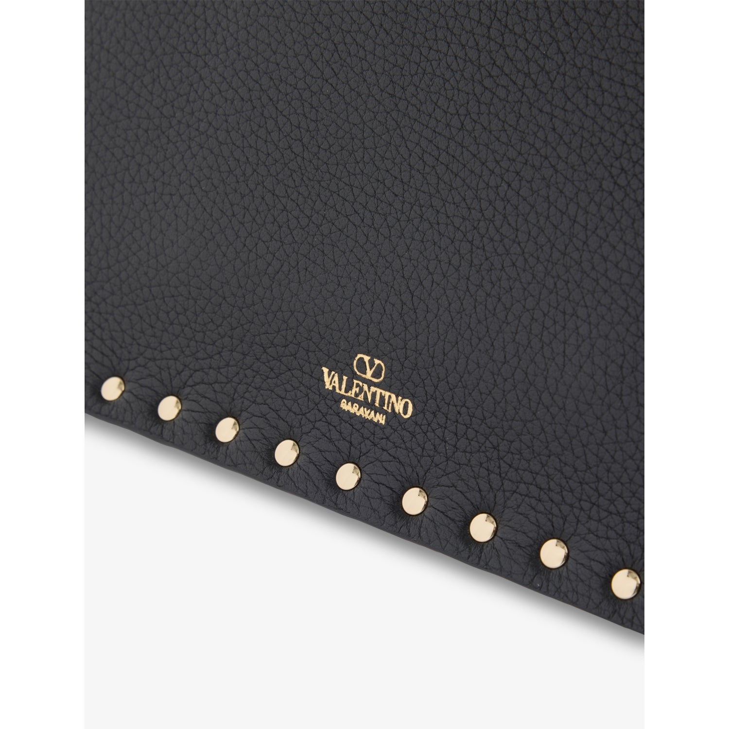 Valentino Garavani Rockstud leather clutch bag 19cm (British brand)