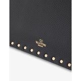 Valentino Garavani Rockstud leather clutch bag 19cm (British brand)